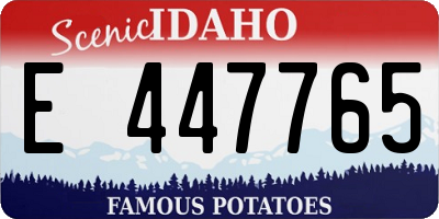 ID license plate E447765