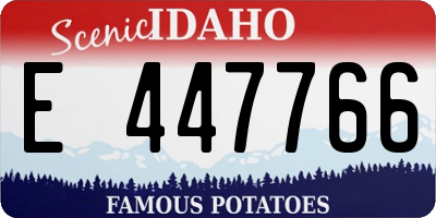 ID license plate E447766