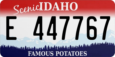 ID license plate E447767