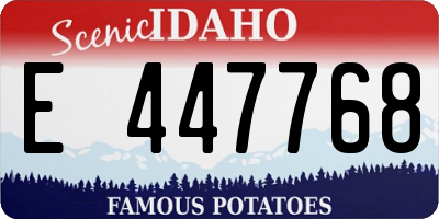 ID license plate E447768