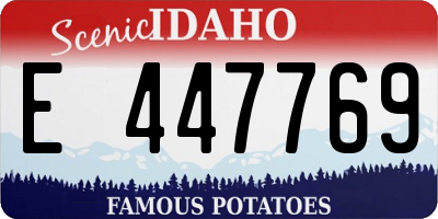 ID license plate E447769