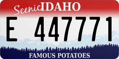 ID license plate E447771