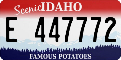 ID license plate E447772