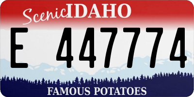 ID license plate E447774
