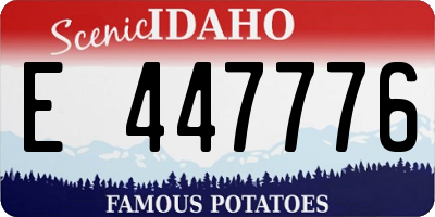 ID license plate E447776