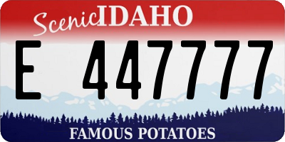 ID license plate E447777