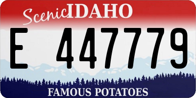 ID license plate E447779