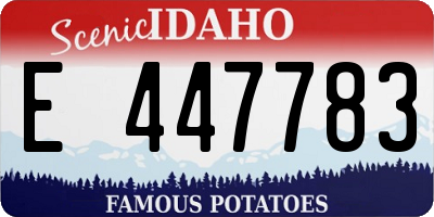 ID license plate E447783