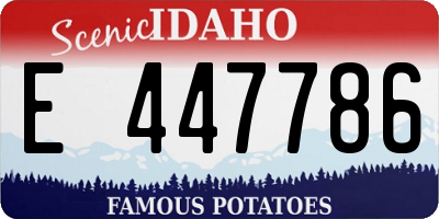 ID license plate E447786
