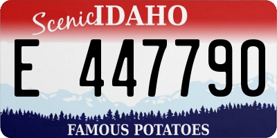 ID license plate E447790