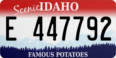 ID license plate E447792