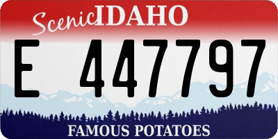 ID license plate E447797