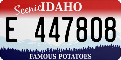 ID license plate E447808