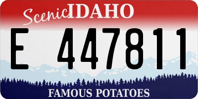 ID license plate E447811