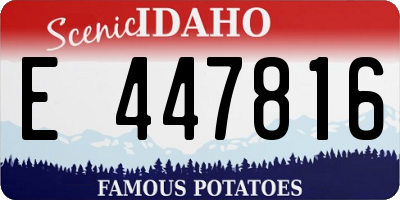 ID license plate E447816
