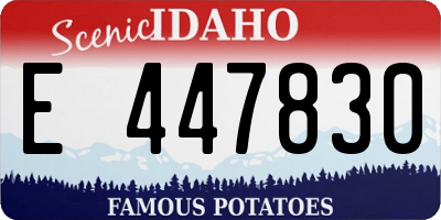ID license plate E447830