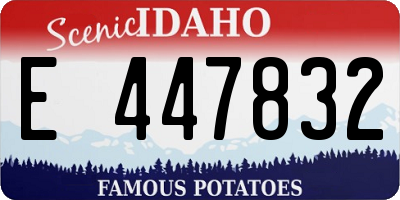 ID license plate E447832