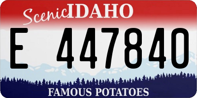 ID license plate E447840
