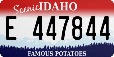 ID license plate E447844