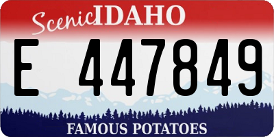 ID license plate E447849