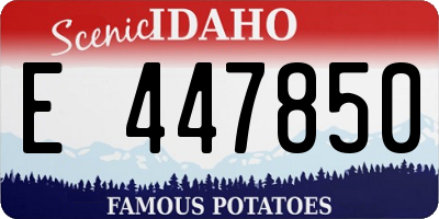 ID license plate E447850