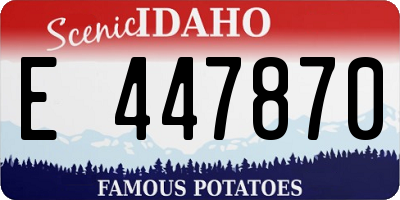 ID license plate E447870