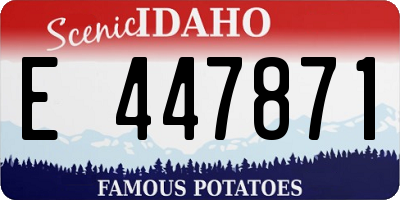 ID license plate E447871