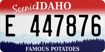 ID license plate E447876