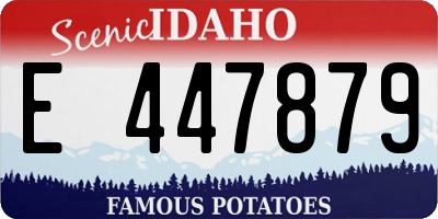 ID license plate E447879