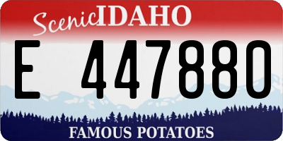 ID license plate E447880