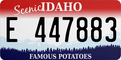 ID license plate E447883