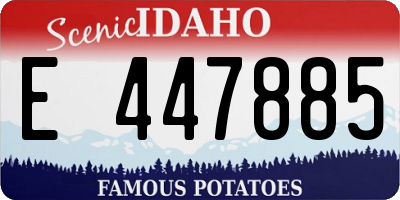 ID license plate E447885