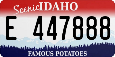 ID license plate E447888