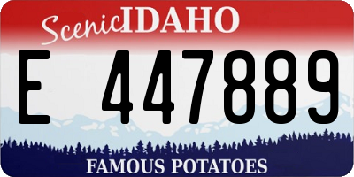 ID license plate E447889