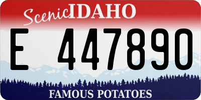 ID license plate E447890