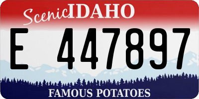 ID license plate E447897