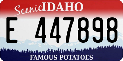 ID license plate E447898