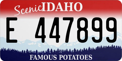 ID license plate E447899