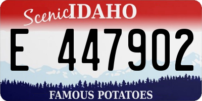 ID license plate E447902