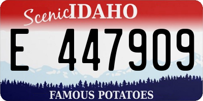 ID license plate E447909