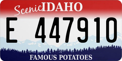 ID license plate E447910