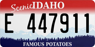 ID license plate E447911
