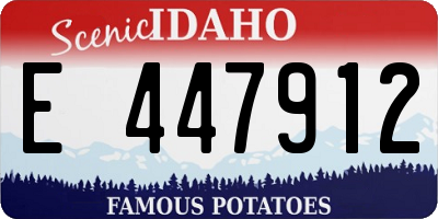 ID license plate E447912