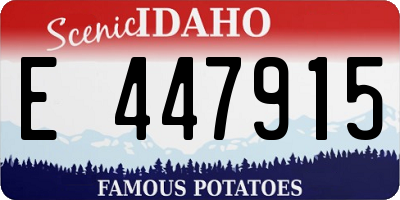 ID license plate E447915