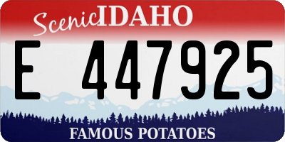 ID license plate E447925