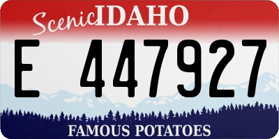 ID license plate E447927