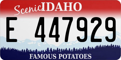 ID license plate E447929