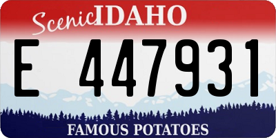 ID license plate E447931