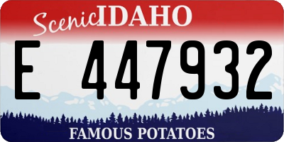 ID license plate E447932