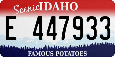 ID license plate E447933